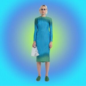 ARTHUR Box pleat midi dress